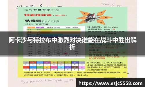 阿卡沙与特拉布中激烈对决谁能在战斗中胜出解析